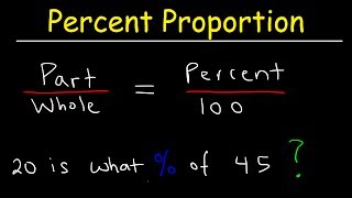 Part Whole amp Percent Proportion Word Problems [upl. by Clarey]