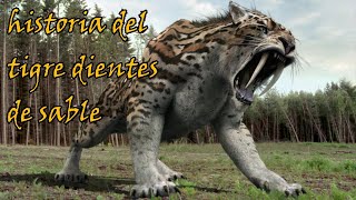 HISTORIA DEL TIGRE DIENTES DE SABLE  animales extintos [upl. by Arhoz]