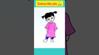 How To Draw Boo Boo Monsters Inc Step by Step drawing art shorts [upl. by Eggett]