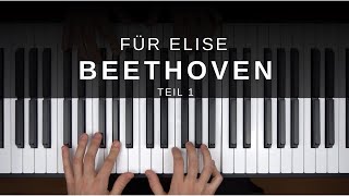 Für Elise  Piano Tutorial Deutsch für Anfänger  Einfach Klavier lernen  Teil 1 [upl. by Navar]