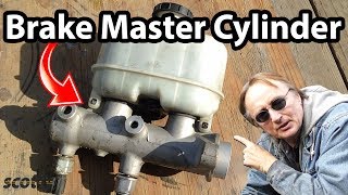 How to Replace a Brake Master Cylinder in Your Car Bleed Brakes [upl. by Schwing]