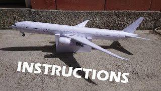 Boeing 777 Papercraft Instructions [upl. by Treharne]