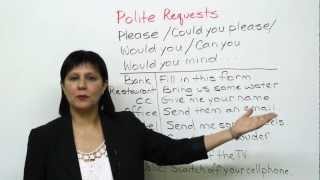 Conversational English  How to make polite requests [upl. by Boycie609]