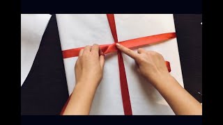 Оформление ПОДАРКОВКак упаковать ПОРТРЕТплоский подароккартинуHow to pack a PORTRAIT flat gift [upl. by Ykcub]