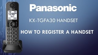 Panasonic  Telephones  Function  How to register a handset Models listed in Description [upl. by Arammat]