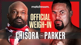 Derek Chisora vs Joseph Parker plus undercard weighin [upl. by Champ20]