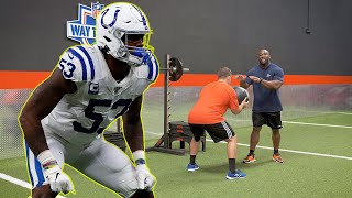 Linebacker Drills How to Improve Stance amp Pursuit like Darius Leonard [upl. by Berck709]