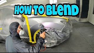 Car Painting How to Blend Paint in SMALL Areas [upl. by Esac480]