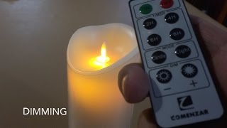 Comenzar 7quot Flickering Flameless Candles with Remote Timer  Battery Operated Candles [upl. by Anua279]