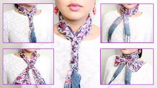 HOW TO Tie A Neck Scarf IN 5 MINUTES [upl. by Anahsar840]