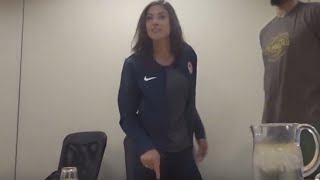 Hope Solo Live Reaction To US Soccer Suspension [upl. by Ahsetra681]