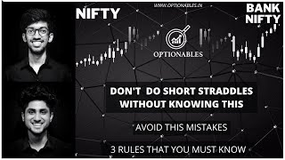 Know This Before Doing Positional Short Straddles  Adjustments  3 Mistakes  Optionables [upl. by Happy]