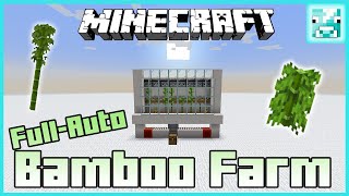 Minecraft FullAuto Bamboo Farm Tutorial 114 [upl. by Llerad2]