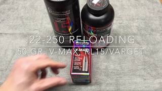 22250 Reloading  50 gr Vmax and RL15Varget [upl. by Goldshell]