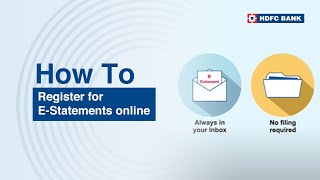 How To Register for EStatements online  HDFC Bank [upl. by Eniamret]