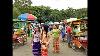 Myanmar Culture and Traditional  National Race Villages in Yangon [upl. by Nwahsear]