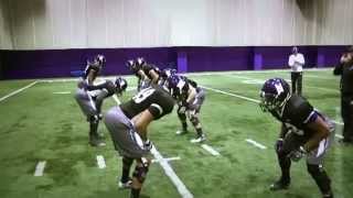 Northwestern Wildcats dip and rip Linebackers [upl. by Prager]