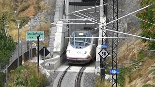 Trenes Renfe AVE Granada  Madrid y Barcelona quotLoja y su alta velocidadquot Spanish High Speed Trains [upl. by Gillman]