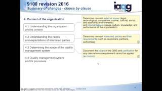 AS9100D 2016 Clause by Clause Presentation [upl. by Hgielrac]