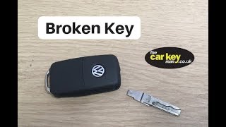 VW Volkswagen Skoda Seat Broken Key HOW TO Fix Snapped Blade [upl. by Gerhardt456]