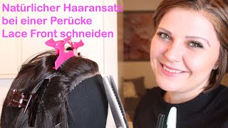 Natürlicher Haaransatz bei einer Perücke Lace Front schneiden [upl. by Pancho]