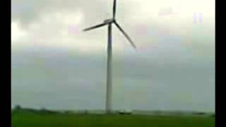 Nordtank Vestas wind system fail and crashes windmill explosion [upl. by Rodenhouse409]