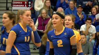 Dow High vs Midland High Volleyball  October 24 2017 [upl. by Davie]