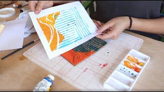 Art Studio Collagraph Printmaking [upl. by Lhary583]