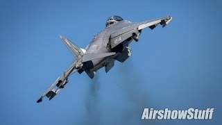 USMC AV8B Harrier Demonstration  Cleveland National Airshow 2015 [upl. by Nalloh]