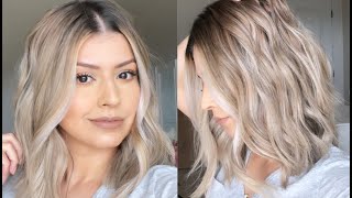 HOW I STYLE MY LOB  QUICK AND EASY [upl. by Dinin]