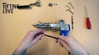 Old Version Cut Pile NK01 Tufting Gun  How to replace the scissors tutorial  Tuftinglovecom [upl. by Carnahan]