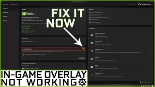 How to fix GeForce experience ingame overlay not working true fix [upl. by Breeze400]