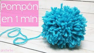 Cómo hacer un pompón en 1 minuto How to make a pompon in 1 minute [upl. by Alieka493]