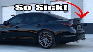 How to INSTALL a spoiler  Q50 high kick DUCKBILL [upl. by Kirsti]