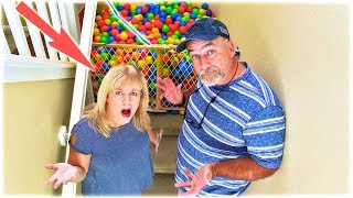 BALL PIT PRANK On My PARENTS I FILLED Their ENTIRE Staircase Hilarious Reaction  SoCassie [upl. by Dobrinsky]