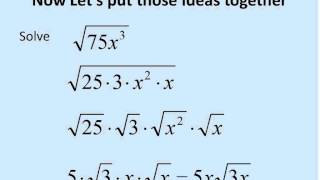 Square Roots with Variables Simplifying Math [upl. by Nossaj117]