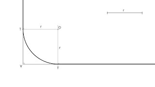 How to link two given perpendicular lines with the arc of a given radius [upl. by Banks]