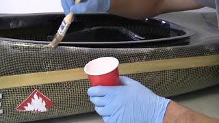 How to Repair a Damaged Composite Canoe or Kayak  CarbonKevlar Fibre [upl. by Atirehgram]