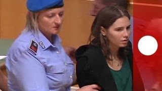 Italy Knox and Sollecito back on trial for Kercher murder [upl. by Nyleuqcaj]