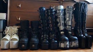 My Platform ShoeGoth Boot Collection  2015 [upl. by Dupuis42]