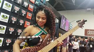 Mohini Dey killin it at the SIT booth 2019 NAMM [upl. by Iain]