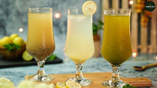 Nimbu Pani 3 Ways  Lembo Pani Recipe By SooperChef Ramzan Drinks Recipe [upl. by Enimrac]