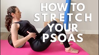 YOGA WHEEL PSOAS STRETCH  How To Stretch Your Psoas Muscle [upl. by Gemperle]