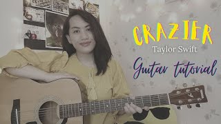 Crazier  Taylor Swift  Guitar Tutorial  No Capo  Easy Strumming pattern  For Beginners [upl. by Vittoria853]