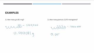 Metric Conversions Converting micrograms to grams mcg to g [upl. by Carolle]