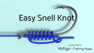 Easy Snell  Fishing Hook Knot Animated [upl. by Dorian506]