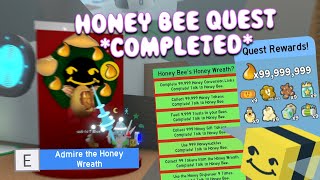 COMPLETING HONEY BEES QUESTS REWARDS  Bee Swarm Simulator [upl. by Selene]