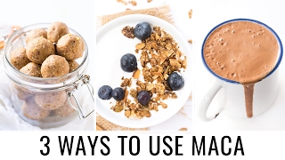 HOW TO USE MACA POWDER  3 healthy recipes [upl. by Braun]