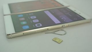 Huawei P8  P8 Lite  How To Insert SIM Card amp Micro SD Card HD [upl. by Oulman895]