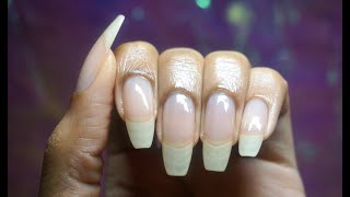 How to File Natural Nails from Round to Coffin Shape [upl. by Annayak]